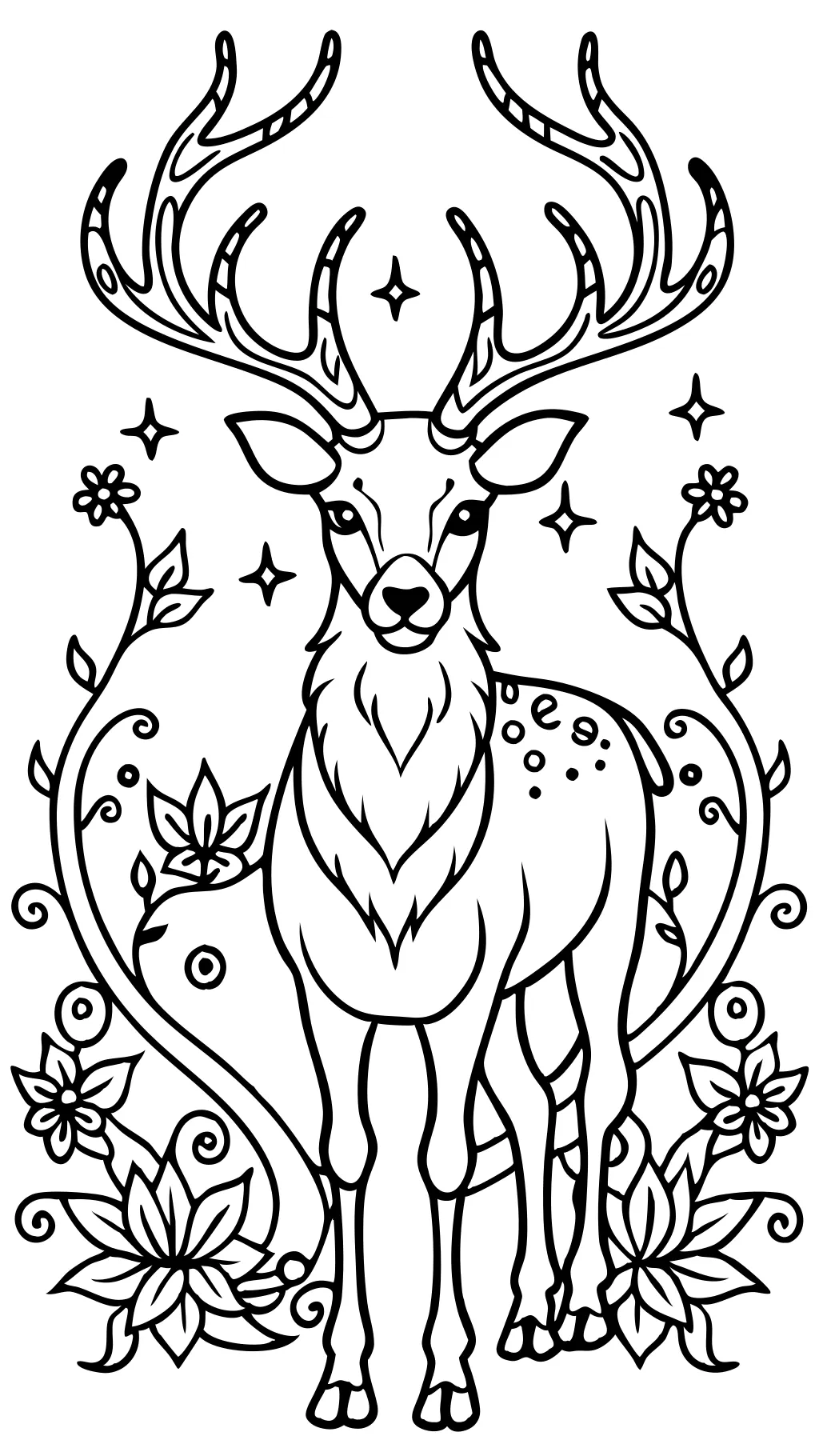 coloriages pour les cerfs adultes